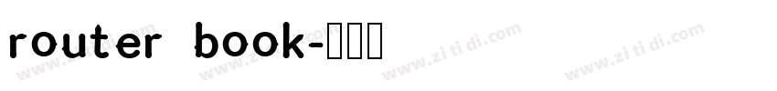 router book字体转换